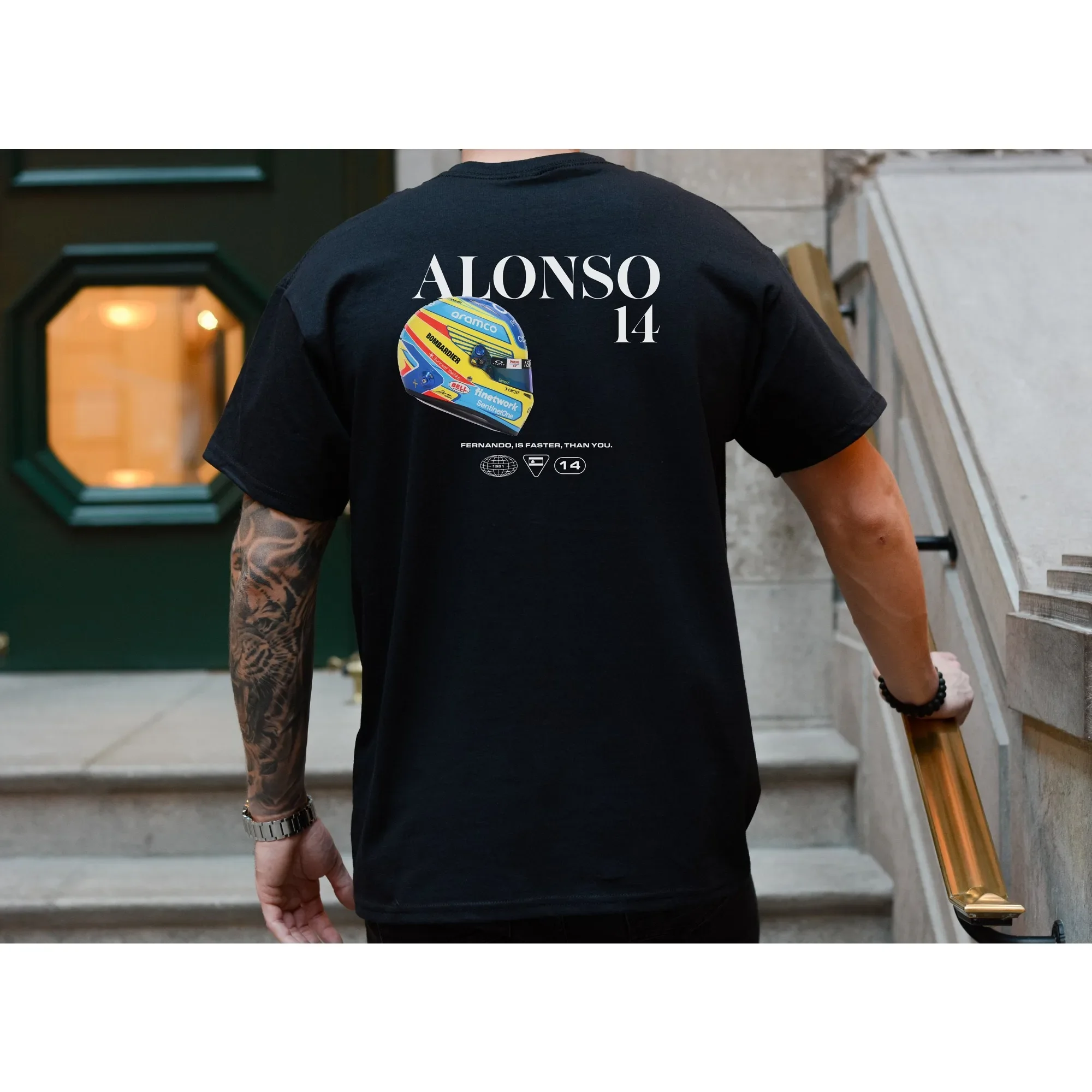 

Fernando Alonso Summer Tops Tshirts for Men New in Tops and T-shirts Cotton Men's Clothing Y2k Oversized GYM Graphic Vintage