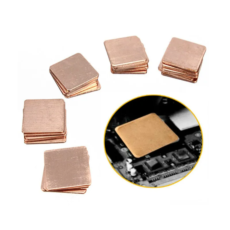 5/10PCS Laptop Copper Heatsink Sheet Copper Shim Thermal Pads Plate Strip For GPU CPU VGA RAM IC Chipset Cooling THK 0.3-2.0mm