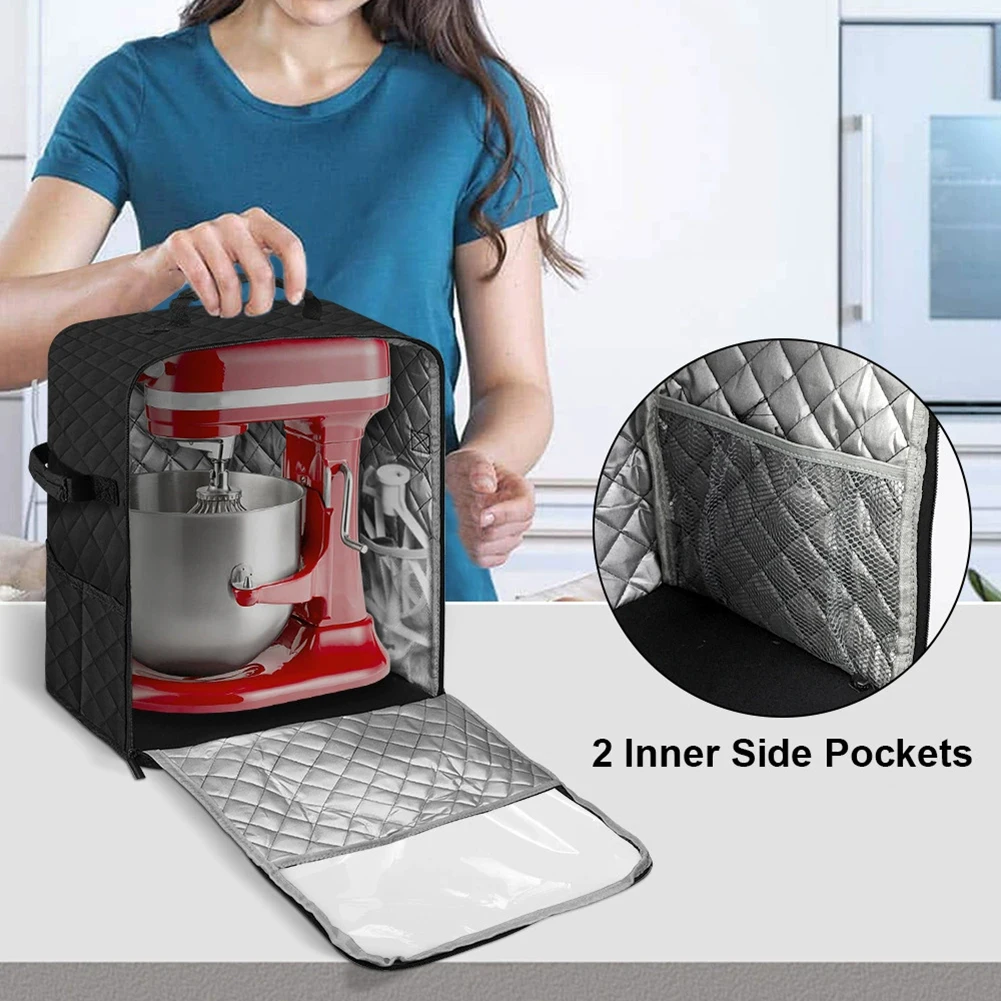 Stand Mixer Cover Compatible For KitchenAid Mixer-Storage Bag For 6/7/8 Quart Stand Mixer Dust Cover Blender Storage Bag With Po