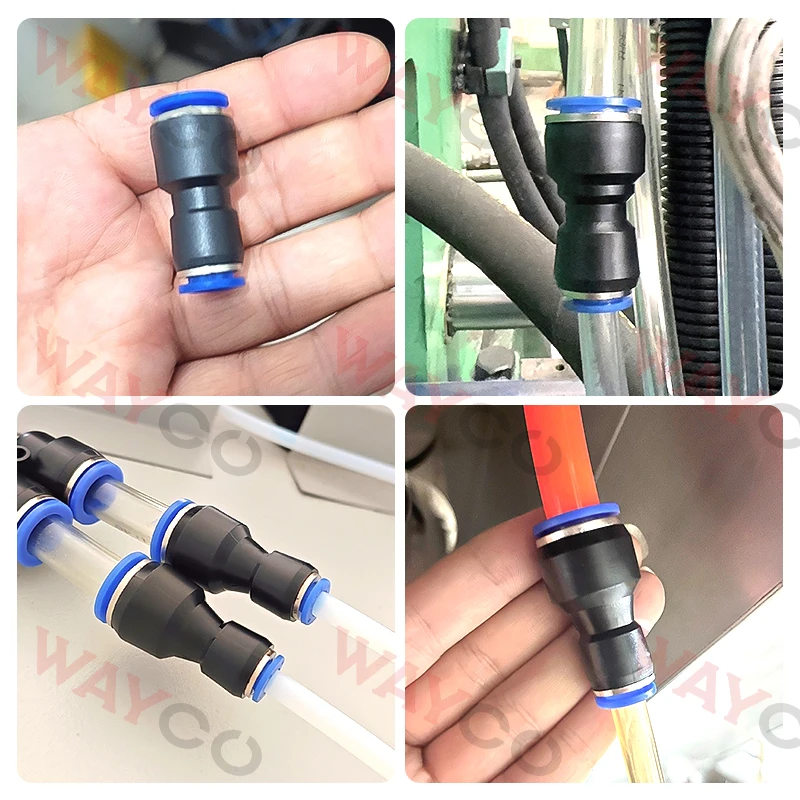 5PCS Pneumatic Reducer Fittings Connectors 4mm 6mm 8mm 10mm 12mm Straight Quick Release Push-In Connection for Air Hose Tube