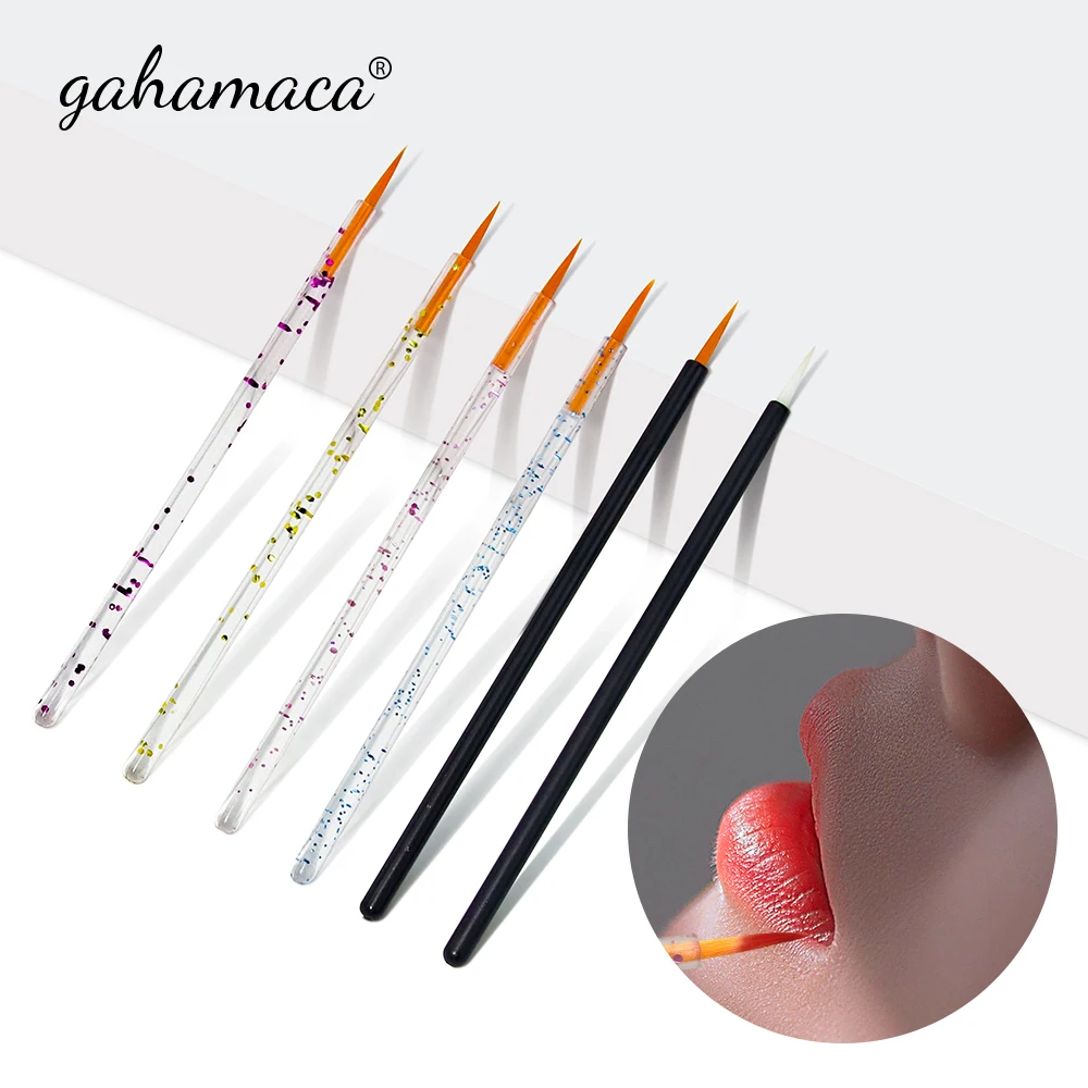 

GAHAMACA 50pcs Disposable Eyeliner Wand Applicator Cosmetics Maquiagem Eye Liner Professional Brush Man-made fiber brush head