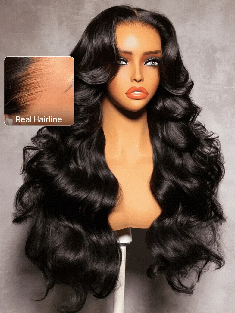 

250% Density Body Wave Human Hair Wigs 40 42 Inch 13x4 HD Lace Frontal Wigs Glueless Wear And Go Wigs Brazilian Virgin Hair Natural Baby Hair Soft Bouncy Wigs For Women