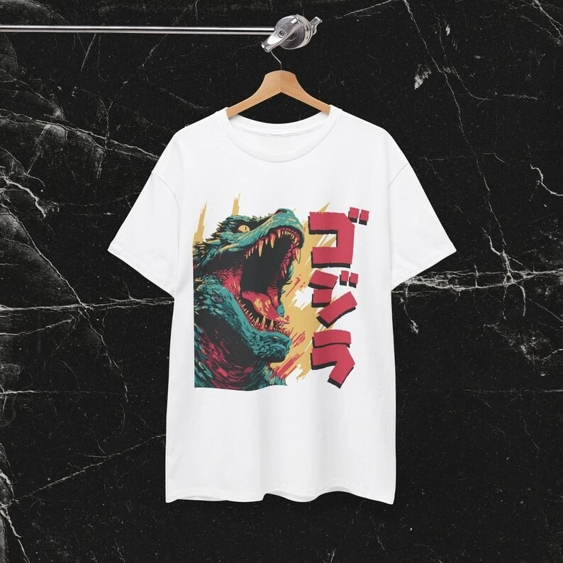 Godzilla Gojira Japanese Kaiju Movie Graphic T-Shirt Anime Print Oversized Japanese Manga Streetwear Men Women Harajuku Y2k Tops - view 3