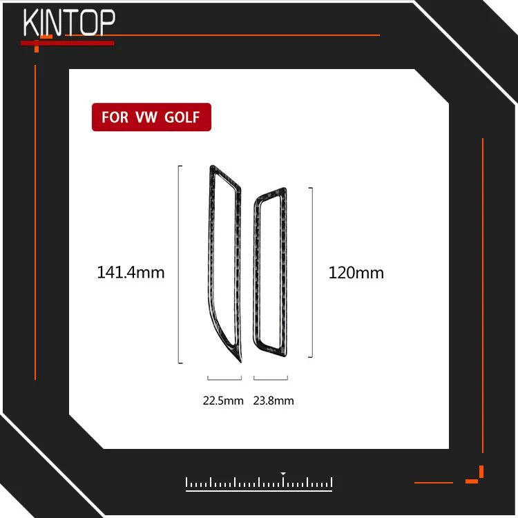 

For Volkswagen Golf MK7 Carbon Fiber Air Outlet Decoration Anti Scratch Sticker Two-piece Set Of Automotive Interior