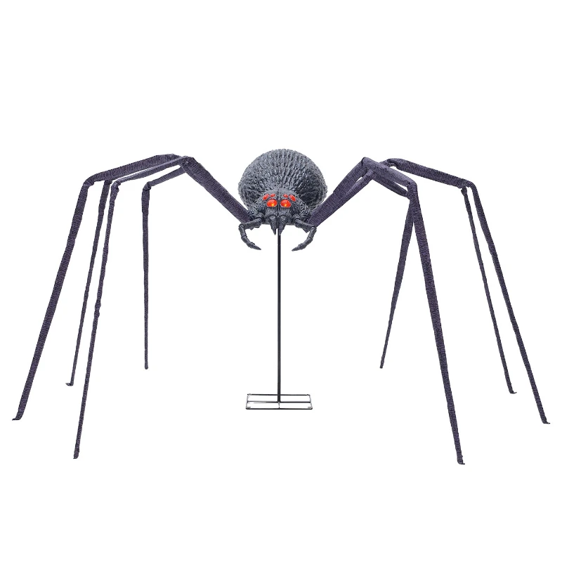 

Halloween cross-border new courtyard giant big spider electric induction luminous haunted house decoration scene props ornament