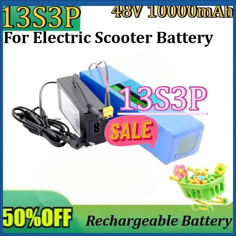 

New 48V 10Ah 13S3P Lithium Ion High Quality Battery with BMS Protection for Electric Scooter Battery
