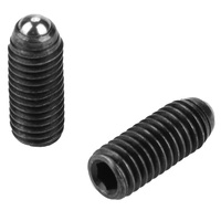 10 PCS Ball Plungers Spring Plunger Ball Steel Ball Plunger M8 Screw Thread Hex Socket Carbon Steel Ball Spring Plungers Set