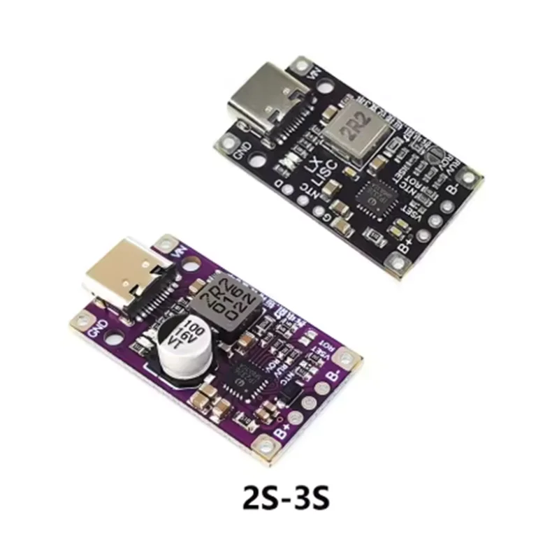 Type-C USB 2/3S BMS 15 واط 8.4 فولت 12.6 فولت 1.5A بطارية ليثيوم شحن دفعة وحدة مع دعم متوازن شحن سريع مع المؤشر