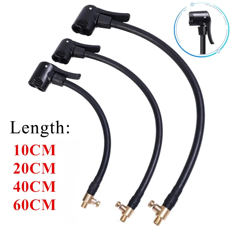 Car Tire Inflator Hose Inflatable Air Pump Extension Tube Adapter Twist Tyre Connection Deflate Air Chuck for Bike Motor 2in1