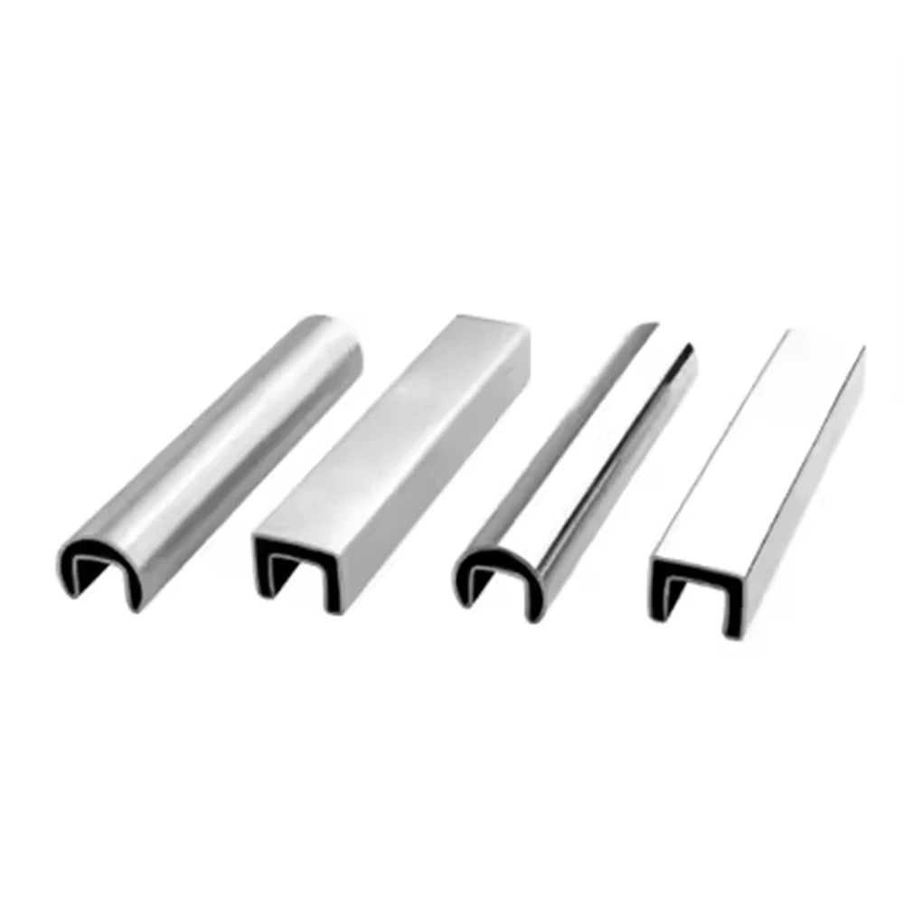 Custom Engineered 201/304/316 Stainless Steel Rectangular Tubing — CNC-Machined Slotted Top Rail for Glass Railing Handrails