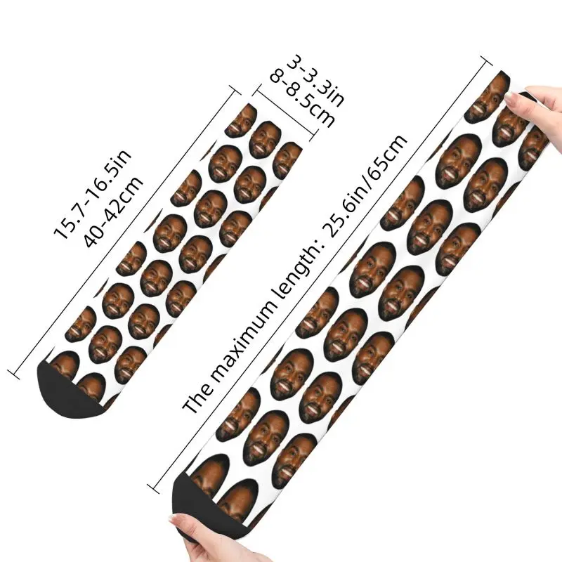 Kawaii Printed Funny Kanye West Meme Socks for Men Women Stretch Summer Autumn Winter Rapper Music Producer Crew Socks