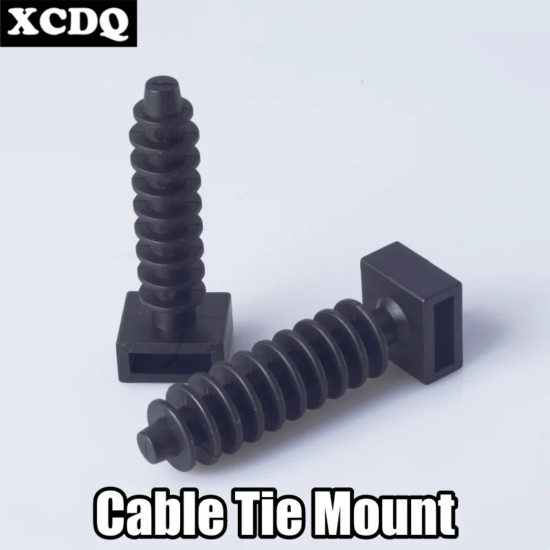 50pcs Plastic Cable Tie Fixation Mount Holder Push-in Rivet Type Inserting Fixed Seat Hose Support Plastic Electric Wire Clips