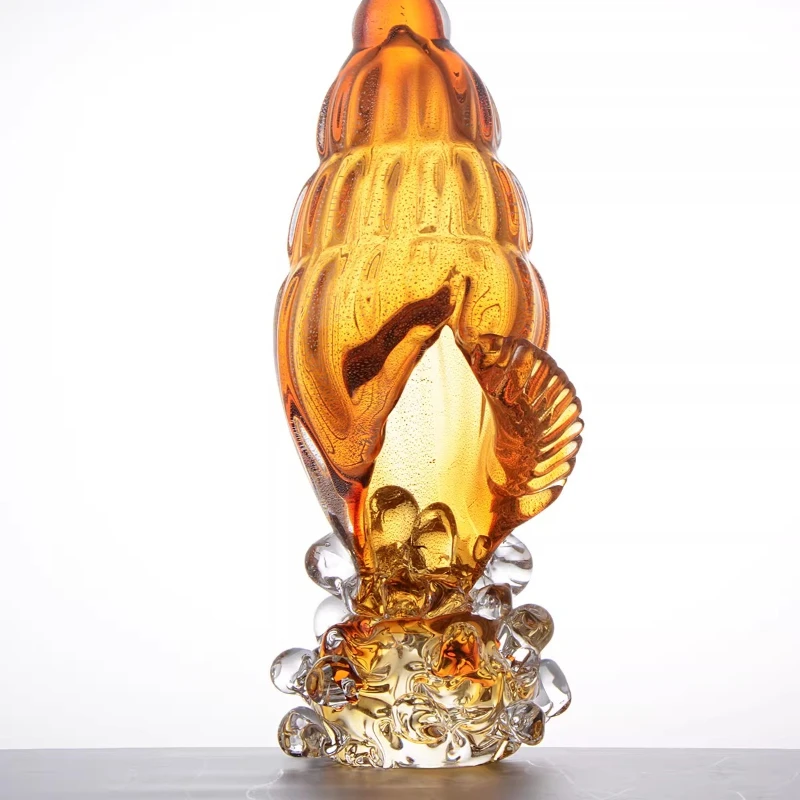 

Light luxury creative glass ornaments living room entrance wine cabinet