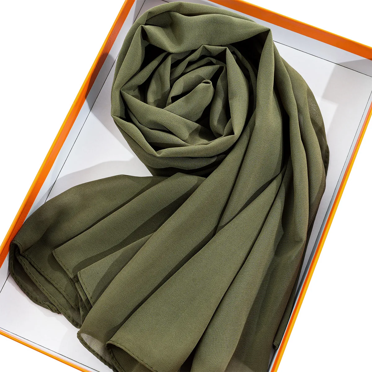 Solid color chiffon scarf breathable simple casual shawl hijab windproof sunscreen head wrap for women women abaya accessories