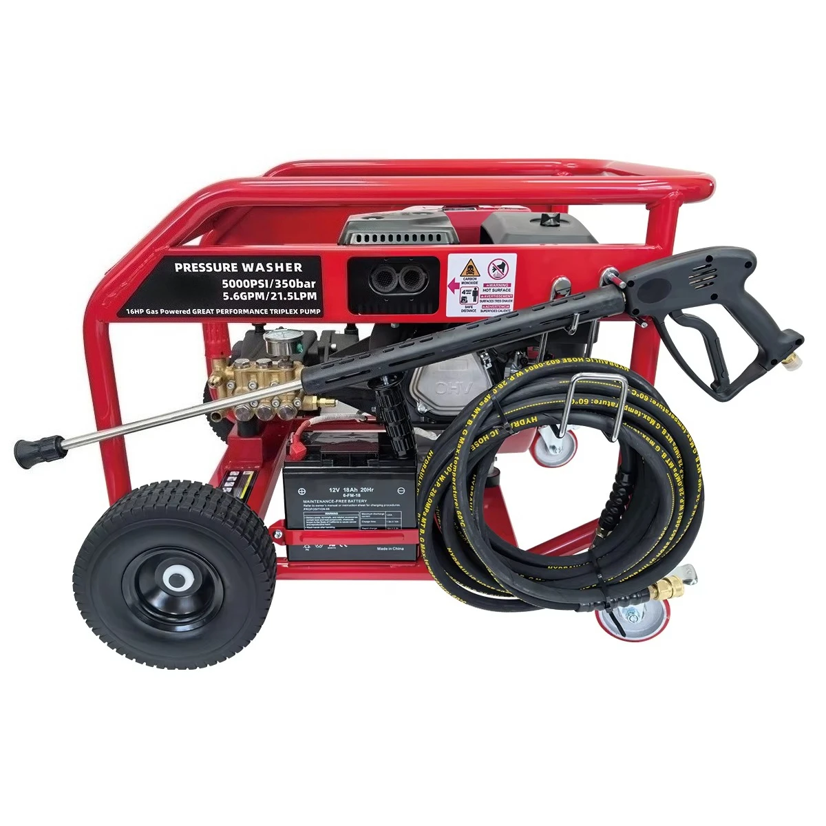 Trade Festival High Performance 16HP 350bar 5000psi Fuel Pressure Washer for Football Global Champions Industrial Cleaning