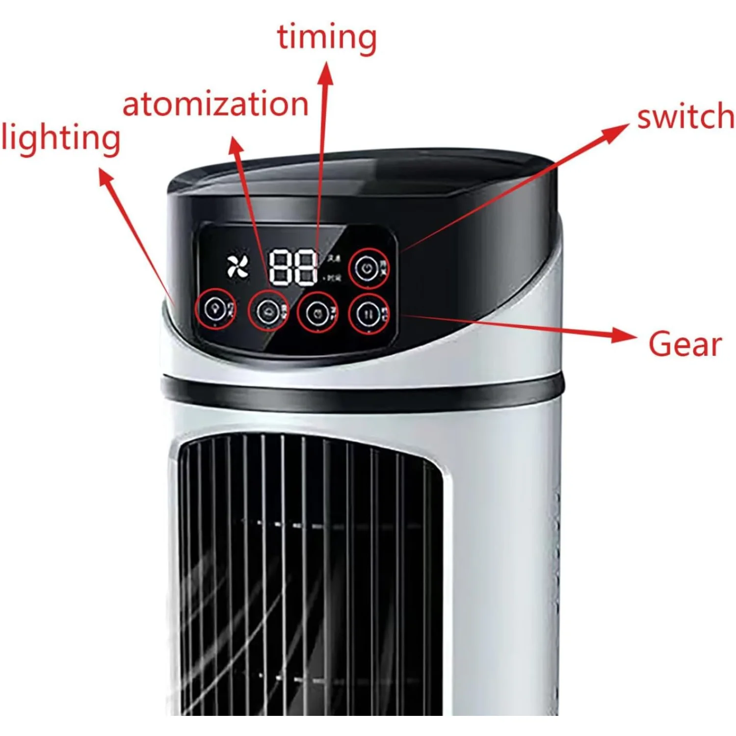 Кулер портативный вентилятор кондиционера, вентилятор увлажнения, персональный вентилятор, небольшой бесшумный настольный вентилятор, кондиционер USB с несколькими синхронизациями