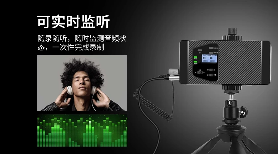 CVM-WS60 ميكروفون لاسلكي SLR كاميرا الهاتف المحمول لاسلكي ليتل بي واحد لشخصين #5