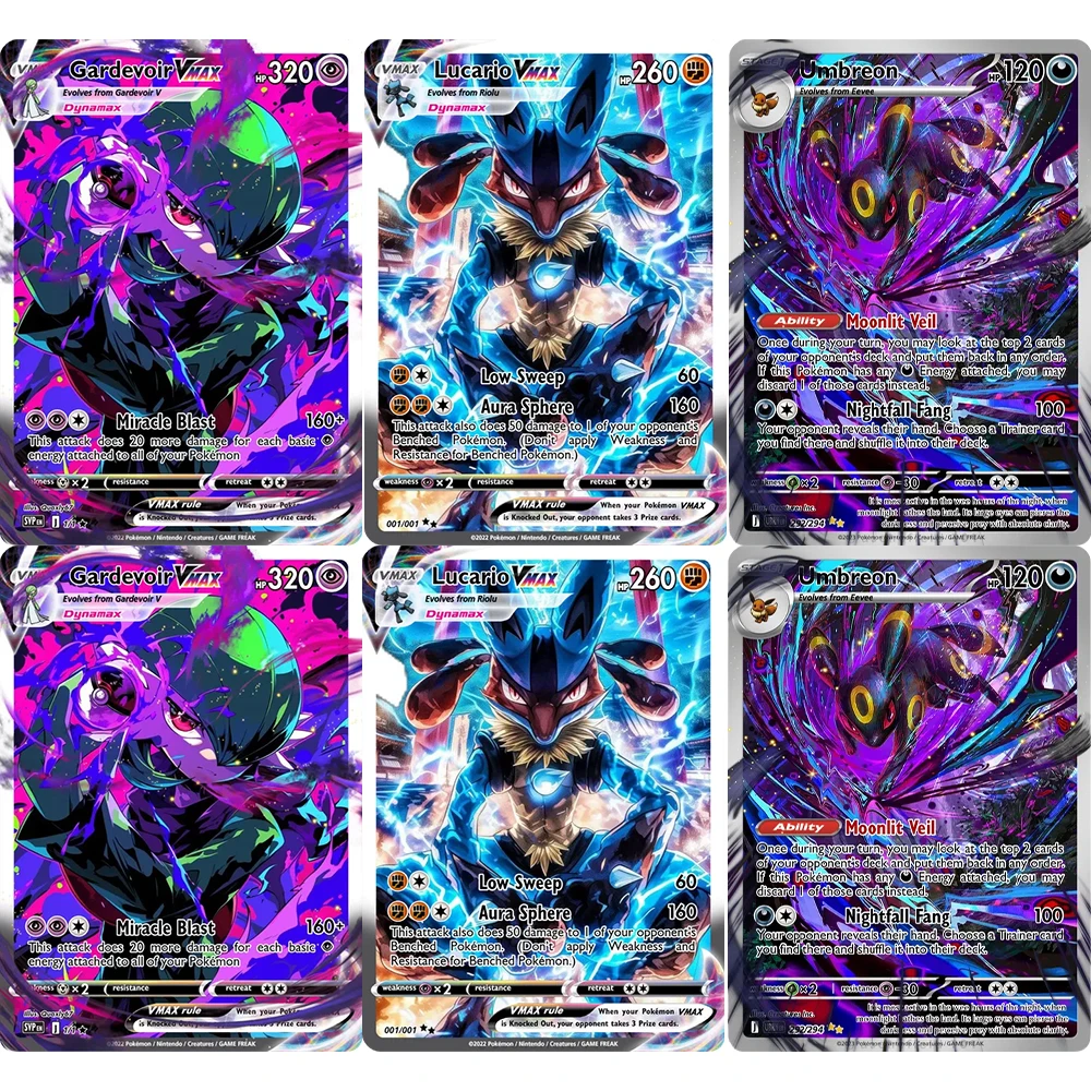 Board Game In Real Life - Tarjeta PKM Personalizada de Lucario Gardevoir,
