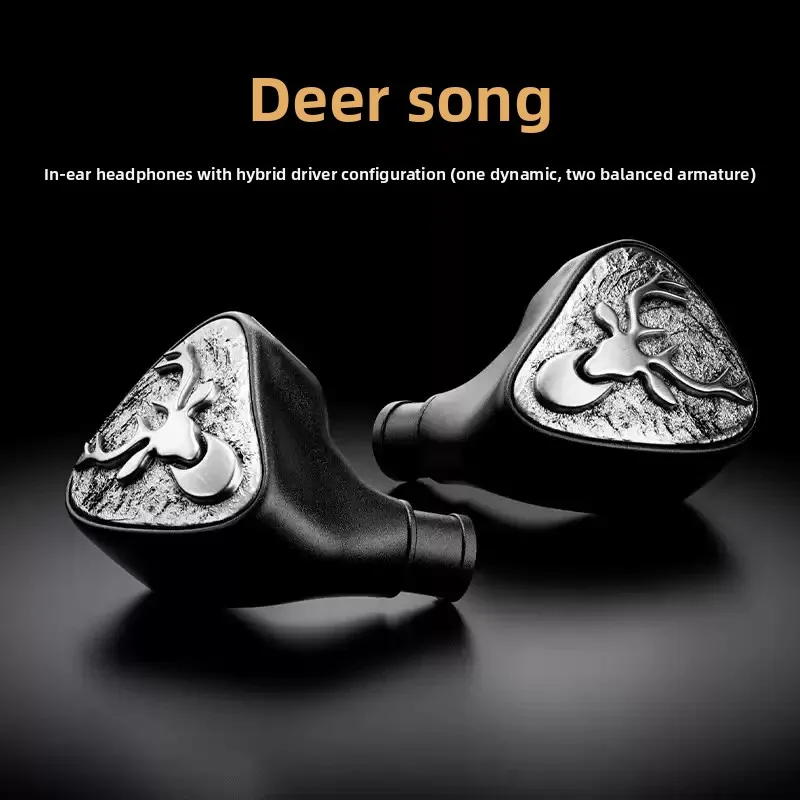 FiiO SnowSky FH3 Earphones Luming One Circle Two-Iron Three-Unit In-Ear Wired Headphones Retro Vocal Plug MMCX Replaceable Cable
