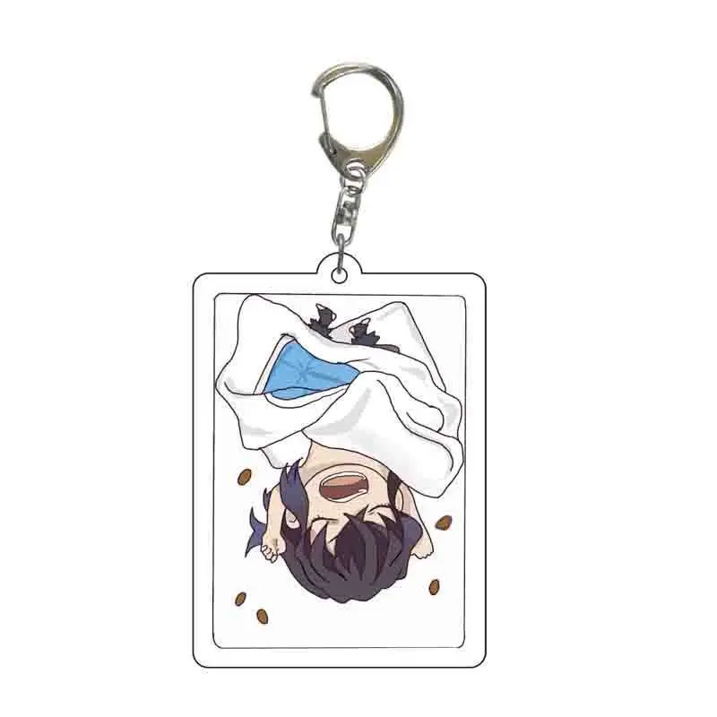 Chaveiro acrílico anime kamado tanjirou nezuko makomoagatsuma zenitsu hashibira inosuke bonito grande cabeça pingente saco de dormir 5.5cm