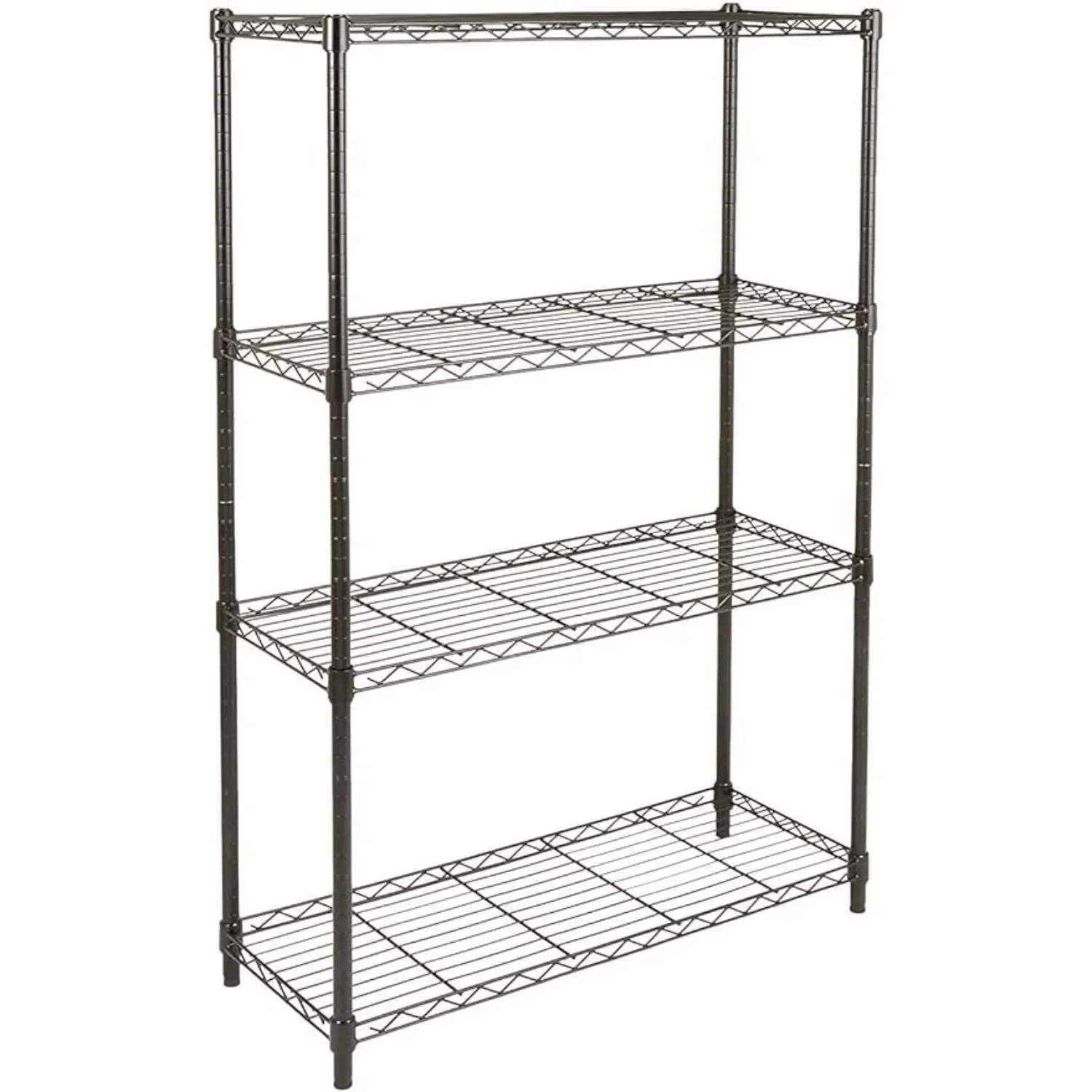 4-Shelf Adjustable, Heavy Duty Storage Shelving Unit, Steel Organizer Wire Rack, 36" L x 14" W x 54" H