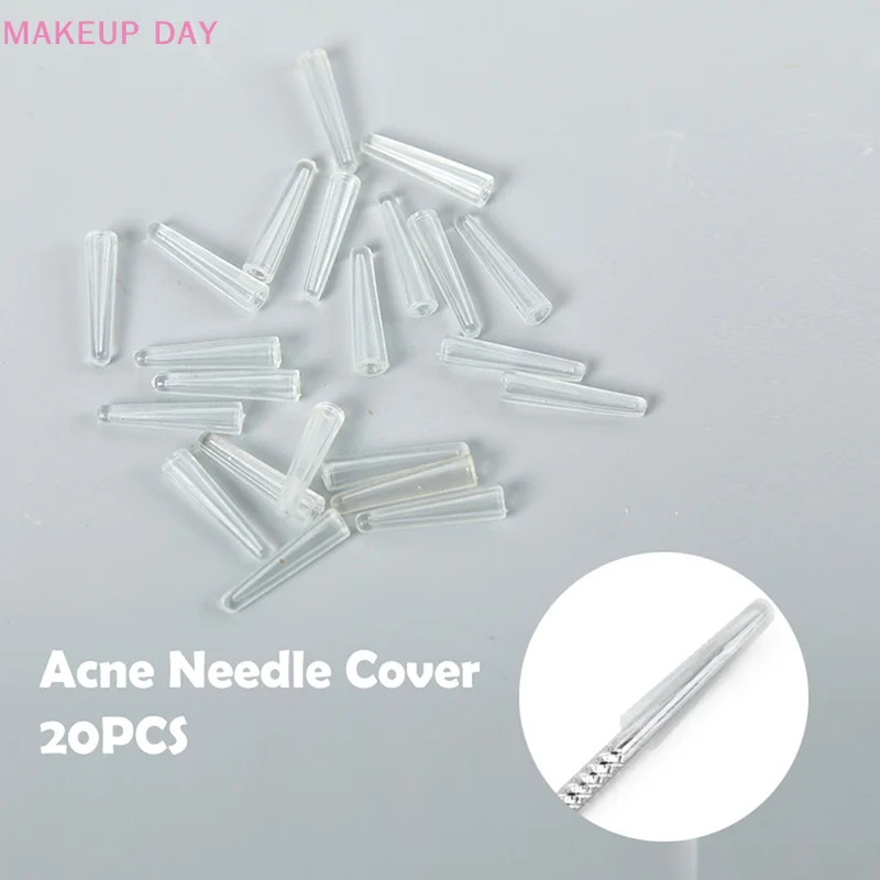 Acne Needle Protector Nail Clipper Cover, capa protetora para tesoura de cutícula, ferramenta Manicure Pedicure, Dead Skin Cap, 20pcs