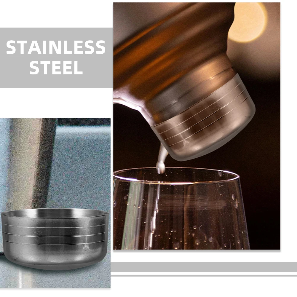 

2pcs Stainless Steel Lid for Cocktail Tumbler Leak-Proof Replacement Cover Reusable Lightweight Splash-Proof Juice Shaker Lid