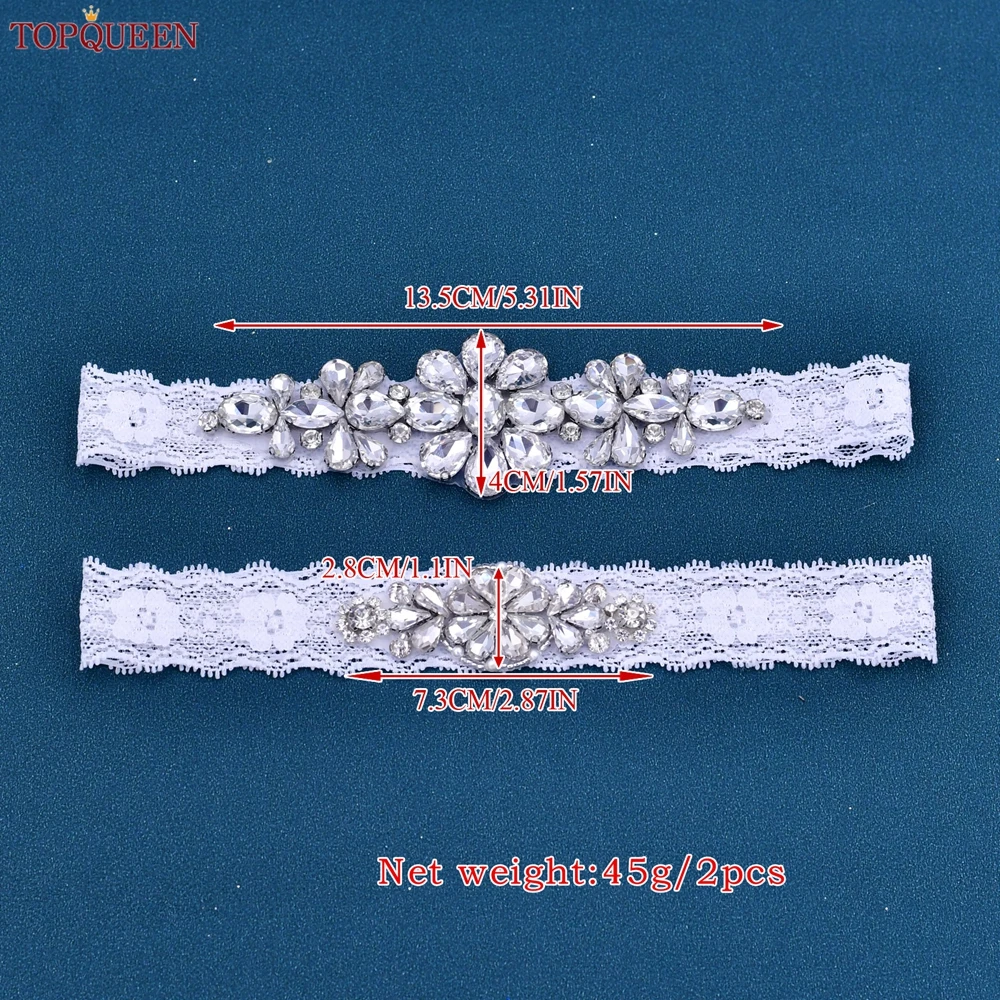 TOPQUEEN Hochzeit Strumpfband Elastische Gürtel Braut Sexy liguero podwiazka slubna liga de novia jarretiere mariage bijoux para Weibliche S69