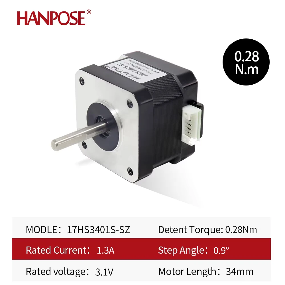 Moteur pas à pas NEMA17 17HS6401S-SZ 17HS3401S-SZ 17HS4401S-SZ, double axe, 12V, 42BYGH, 1,7A, 70N · cm, adapté aux imprimantes