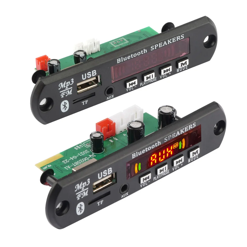 DC 5V 2X3W 6W Amplifier Decoder Board Bluetooth V5.0 Car MP3 Player USB Recording Module FM AUX Radio for Speaker