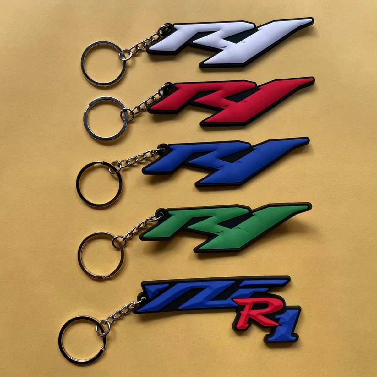 

3D Motorcycle Accessories Motorcycle KeyChain Rubber Motorcycle Key Chain For YAMAHA YZF-R1 YZF-R1M R1 R1M