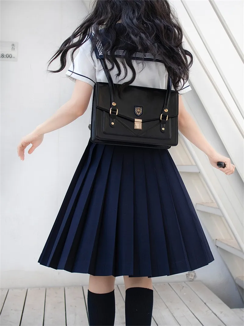 Stile giapponese Lolita JK borse borse a tracolla di grandi dimensioni Tote valigetta Bookbags ragazza scuola studente borsa a tracolla in pelle PU