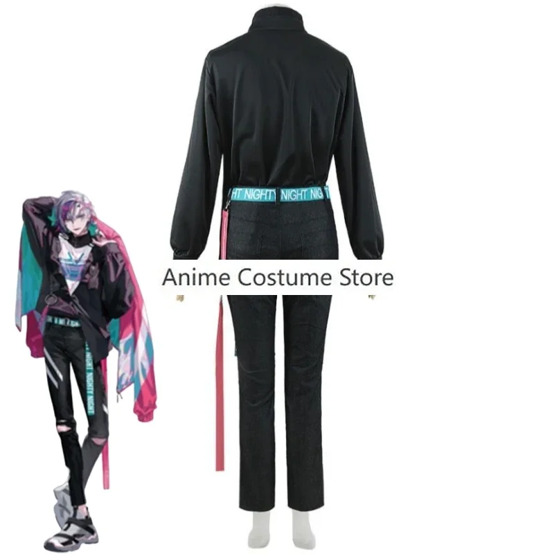YouTuber VTuber NIJISANJI Fuwa Minato Cosplay Costume Wig Anime Adult Woman Man Rose Red Jacket Uniform Outfit Halloween Suit