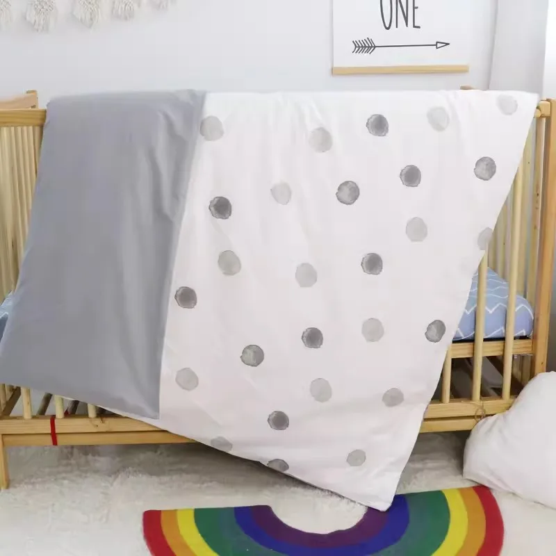 Ensemble de literie de chambre d'enfant de dessin animé pour bébé, couette de bébé CPull avec remplissage, drap d'oreiller d'athlon inclus, 3 pièces