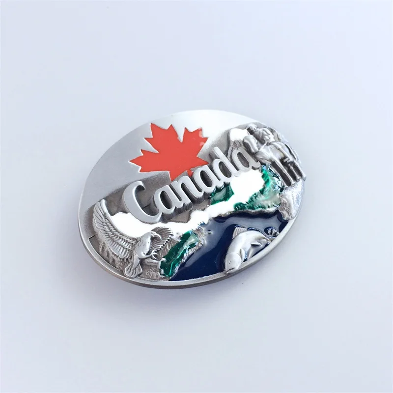 Canada Canadian Maple Leaf Wildlife Belt Buckle Boucle de Ceinture also US Stock BUCKLE-WT064 Free Shipping