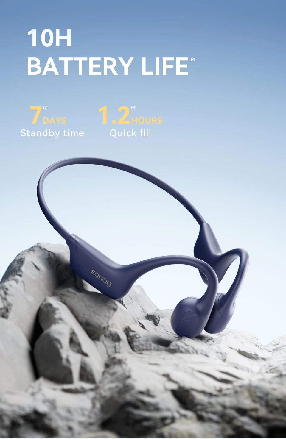Sanag B21S True Bone Conduction Audífonos Bluetooth-Kopfhörer Flash-Sale HiFi-Sound-Kopfhörer Wahl Ohrhörer Wireless Headset – Detail 9