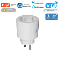 MOES Smart Plug 16A Matter WiFi Smart Socket Timer Outlet Power Monitor Support TUYA Apple Homekit Work With Google Home Alexa