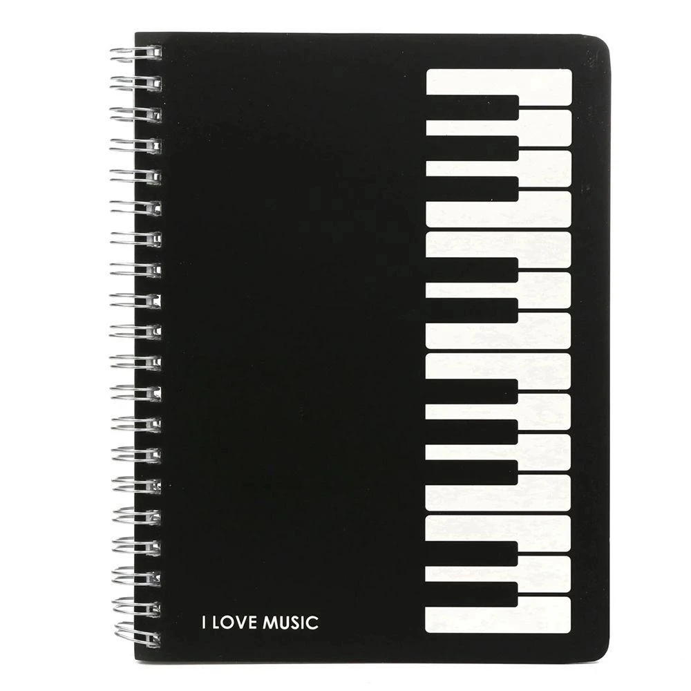 Piano Keyboard Coil Notebook B6 17X13Cm  Memo Spiral Notebook Bound Music Diary Sketchbook Student Journal Notepad Stationery