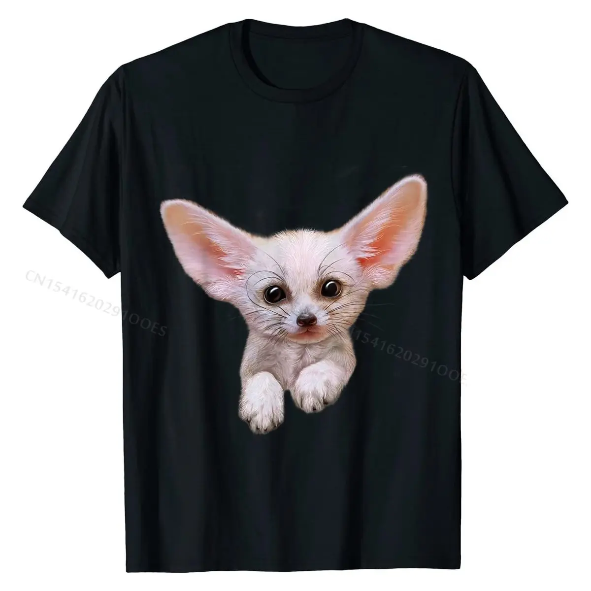 Leuke Fennec Fox Cub T-shirt Goedkope Mannen T Shirts Casual Tops Tees Katoen Cool