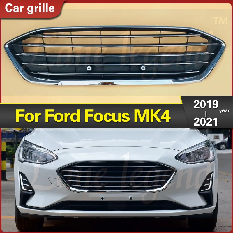 

Car Front Grill Grille Normal Style Chrome plating Front Upper Racing Grills Grille For Ford Focus MK4 2019-2021