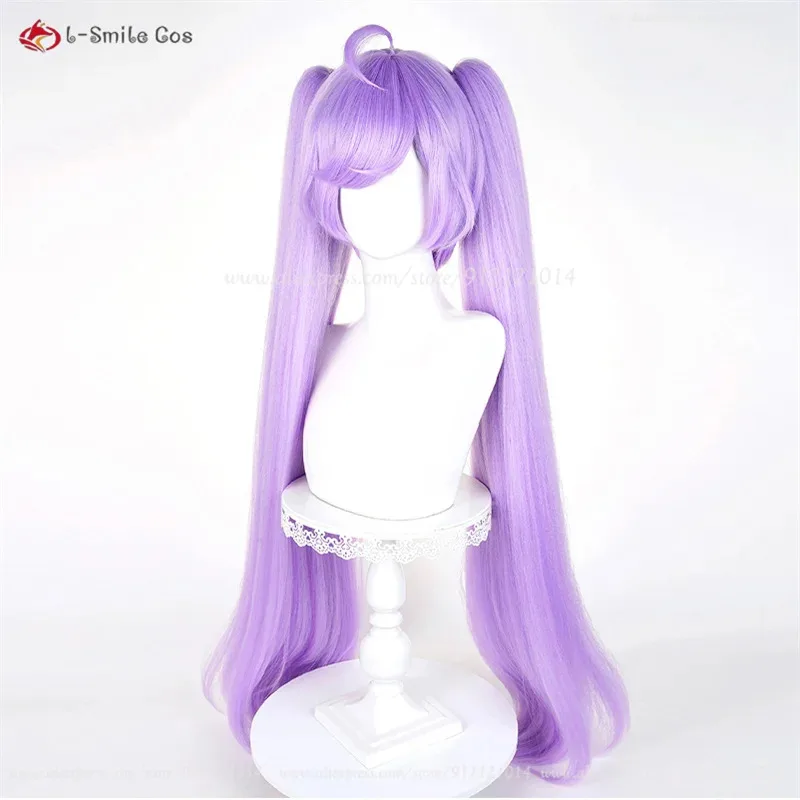 Anime Manaka Laala Cosplay Wig Pink Purple Cute Wigs 95cm Long Volume Ponytail Clip Heat Resistant Synthetic Hair Costumes Wig