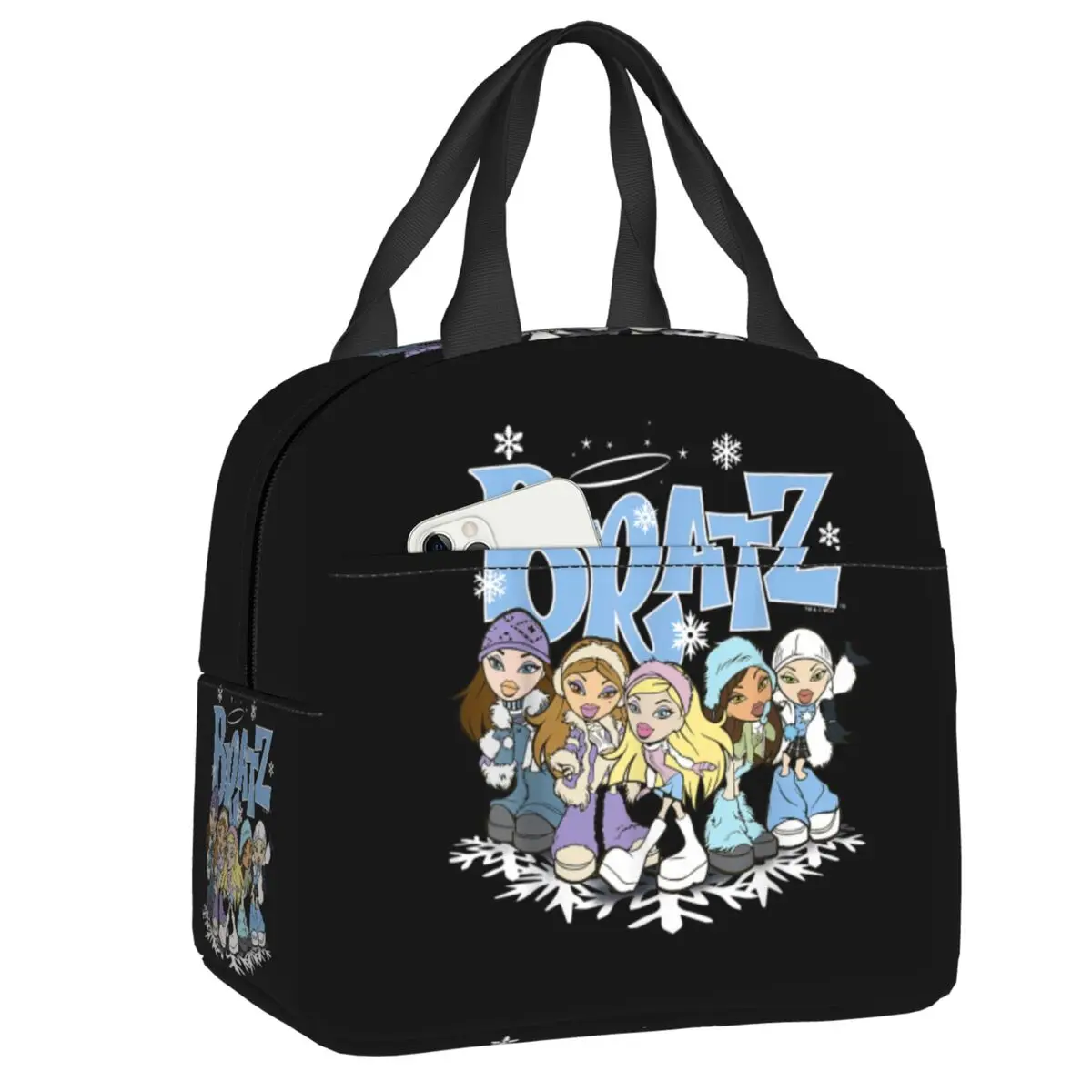 

Custom Bratz Rock Angelz Cartoon Anime Movie Insulated Lunch Bag for Women Leakproof Thermal Cooler Lunch Tote Office Work