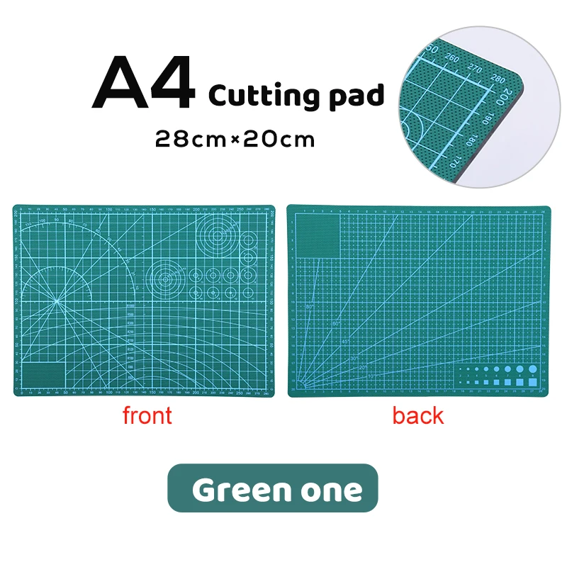 Zxiixz 1Pcs A4 Double Side Craft Cutting Mat Cutting Board Sewing Pad Artist Carving Tools Handmade Crafts DIY Props 6 Colors