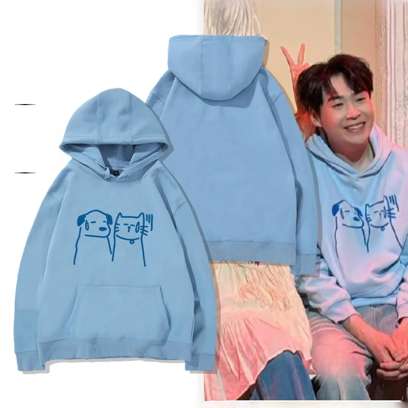 

Удобная хлопковая толстовка с длинными рукавами и мультяшным принтом, повседневная, для мужчин и женщин, с капюшоном, дышащая, из мягкой ткани