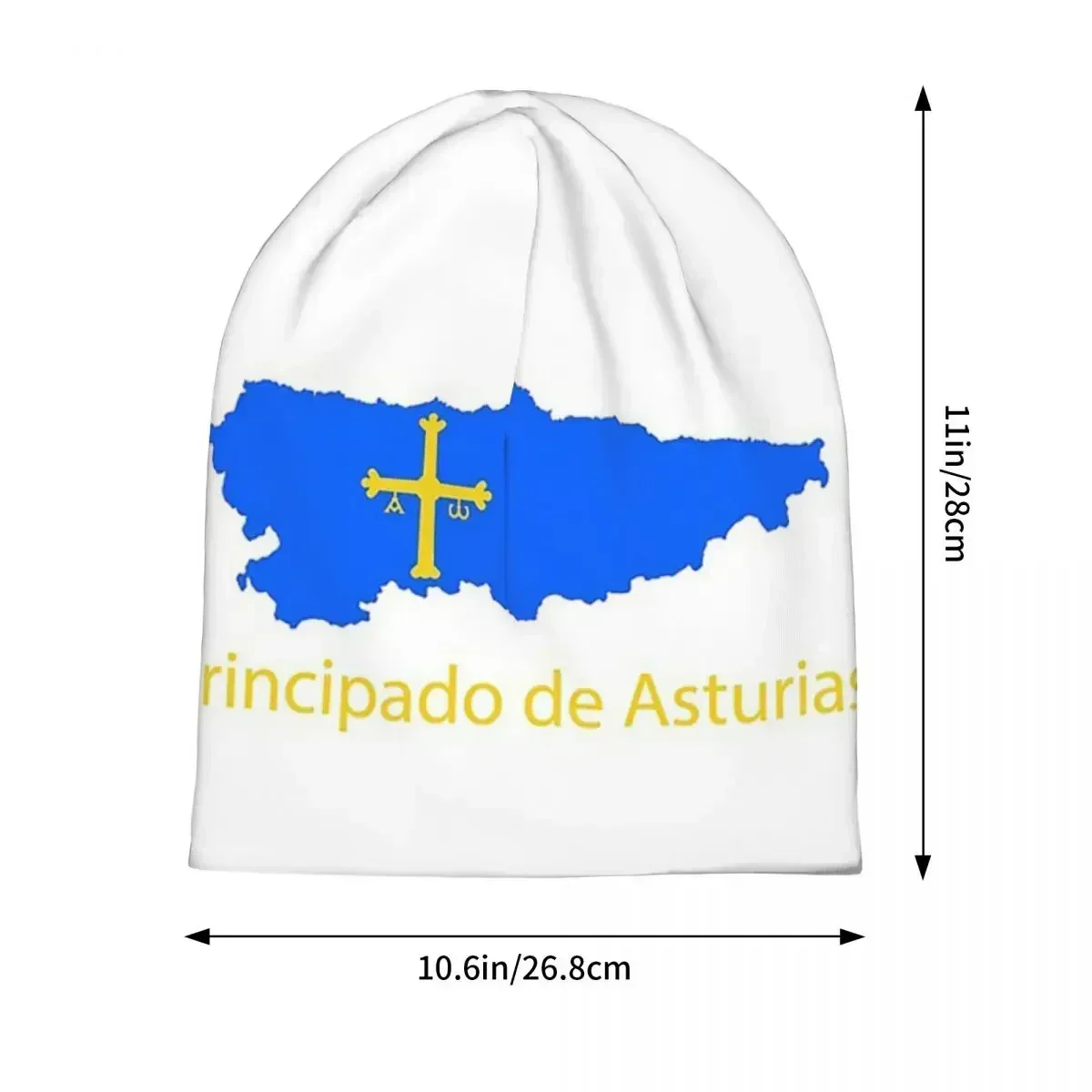 Asturias Flag Warm Knitted Cap Hip Hop Bonnet Hat Autumn Winter Outdoor Beanies Hats for Unisex Adult