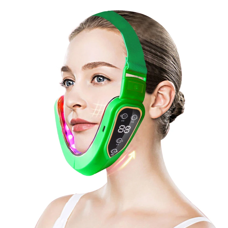 sexy unterwäsche corsage Facial Lifting Device LED Photon Therapy Facial Slimming Vibration Massager  Double Chin V Face Shaped Cheek Lift Belt Machine