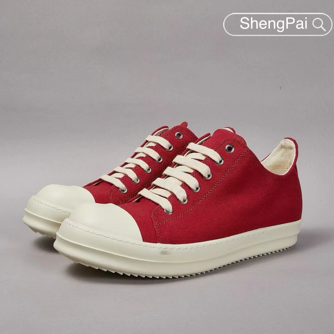 

Luxury Brand Men's Casual Shoes Canvas Red Sneaker For Women Minimalism Style Low-top Lace-up Flat Sneaker Casual Street Shoes