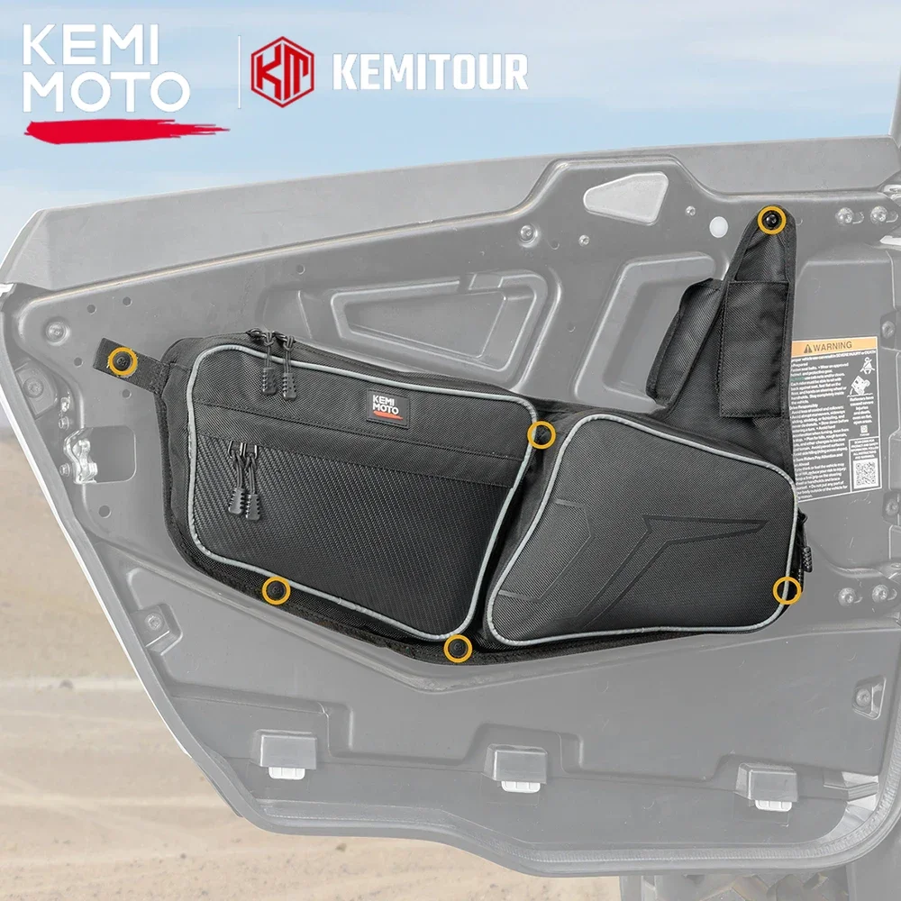 

KEMIMOTO UTV 1680D Front Storage Side Bags Compatible With Polaris RZR XP 1000/ XP 4 1000 2024+ PVC Sponge Knee Pad Tool Bags