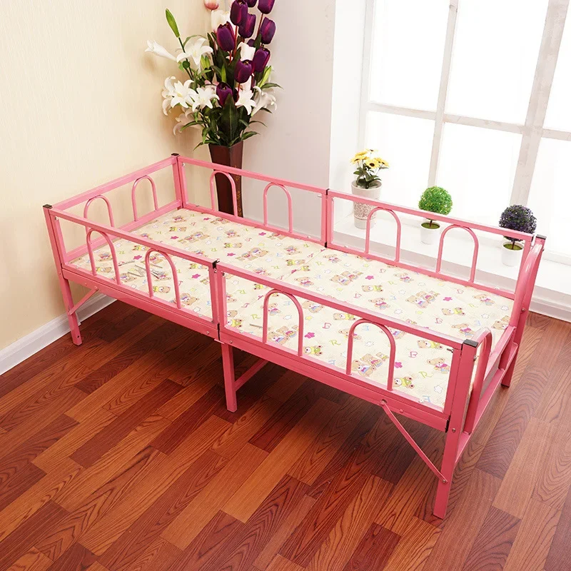 

Children's with guardrail folding boy girl princess simple splicing single crib toddler