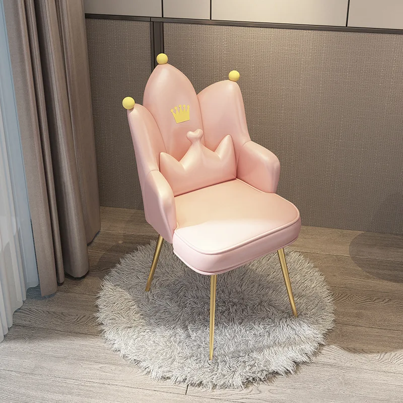 Cosmetic Chair Home Desk Chair Nordic Light Luxury Dining Chair Petal Backrest And Manicure Stool Living Room Furniture